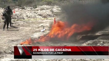 25 kilos de Cocaína incinerados por la PMOP