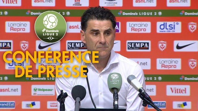 Conférence de presse AS Nancy Lorraine - AJ Auxerre (2-1) : Patrick GABRIEL (ASNL) - Pablo CORREA (AJA) - 2017/2018
