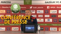 Conférence de presse Gazélec FC Ajaccio - Tours FC (3-2) : Albert CARTIER (GFCA) - Jorge COSTA (TOURS) - 2017/2018
