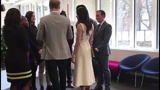 Meghan Markle adopts the jacket-draping style during visit