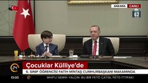 Çocuklar Külliye'de Cumhurbaşkanı  Erdoğan'ın konuğu oldu