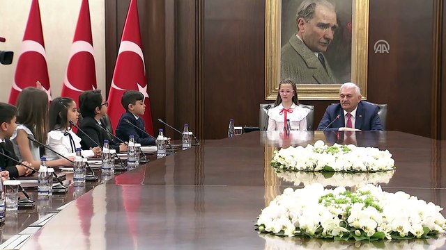 Başbakan Yıldırım, Çankaya Köşkü'nde çocukları kabul etti (4) - ANKARA