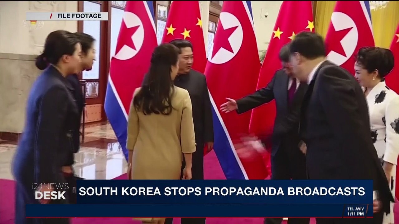 i24NEWS DESK | South Korea stops propaganda broadcasts | Monday, April 23rd 2018