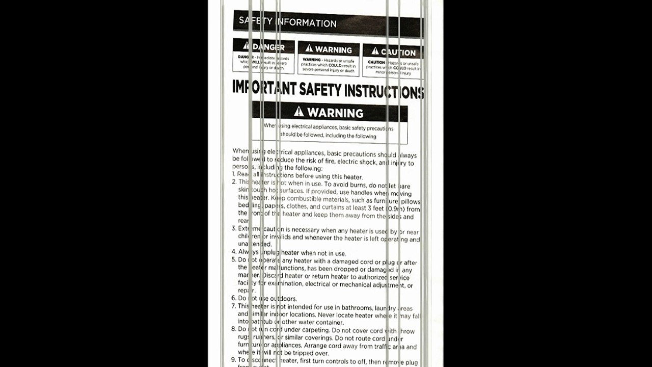 electrical heater instructions