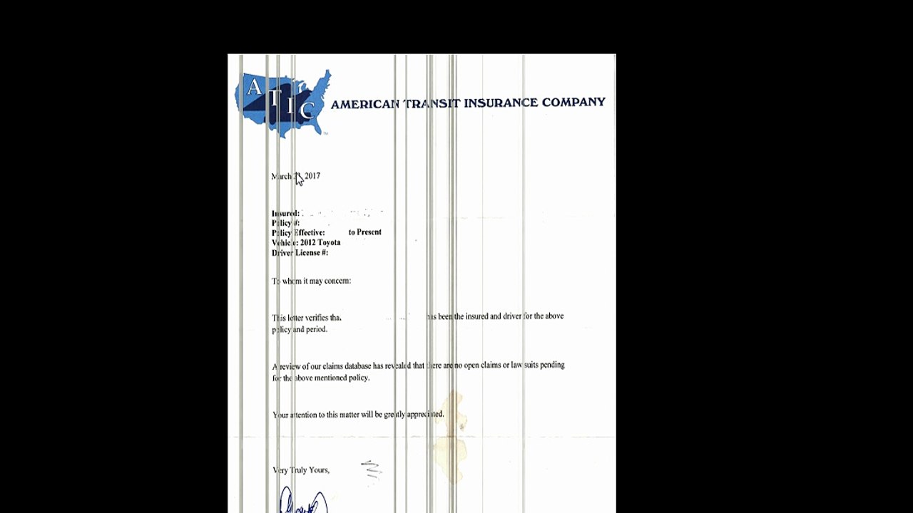 How to request a no loss form from insurance company