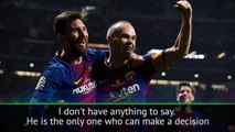 Valverde dodges questions on dressing room discussions with Iniesta