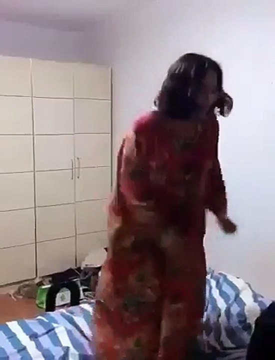 jumping by a girl - stunt or whatever