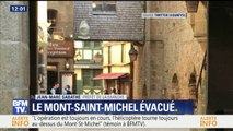 Le Mont Saint-Michel évacué: 