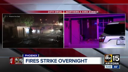 Fires spark at Phoenix homes overnight