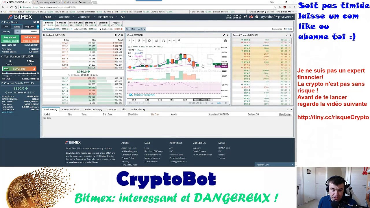 Bitmex un site de trading avec effet de levier qui peut rapporter gros (attention au risque)