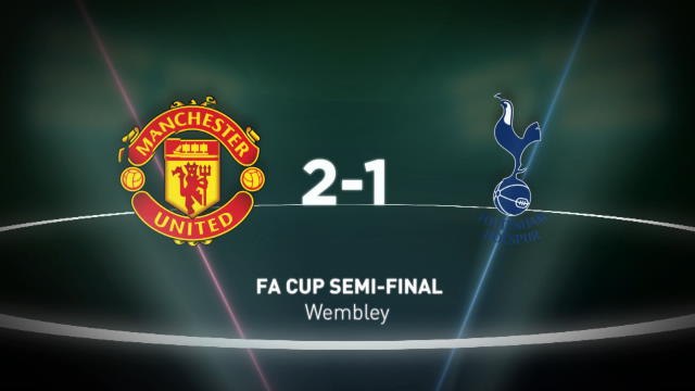 Manchester United 2-1 Tottenham - in words and numbers