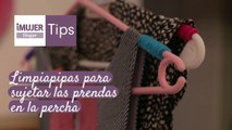 Tips hogar | Limpiapipas para sujetar las prendas en la percha | @iMujerHogar