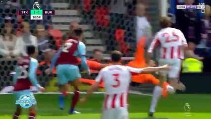 Stoke City vs Burnley 1-1 Goals Highlights