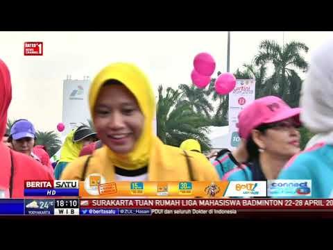 Iriana Jokowi dan Mufidah Jusuf Kalla Buka Kartini Run 2018 di Monas