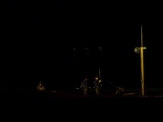 Manoeuvres de nuit sur le barrage de Dom le Mesnil