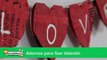 Adornos de San Valentín: guirnalda de corazones