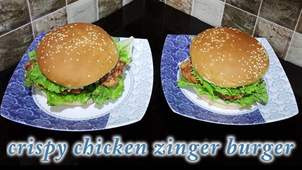 how to make crispy zinger burger with some special tips in urdu