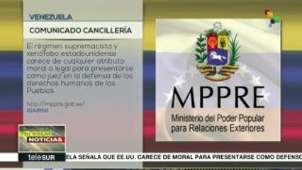 Venezuela rechaza informe sobre DD.HH emitido por EE.UU