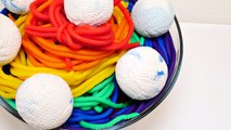 Spaghetti Arcoiris con Albondigas de Nube  Comida Play Doh DIY Videos de Plastilina