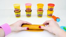 DIY Banderillas de Salchicha Play-Doh Como se Hace por DCTC en Español Comida de Plastilina