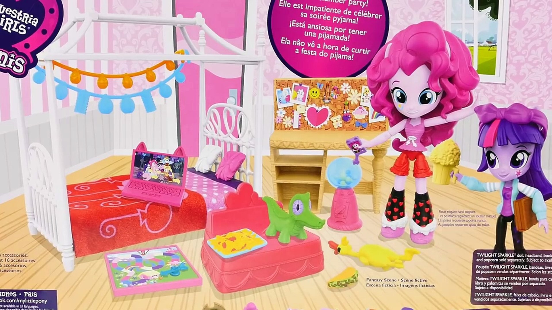 Pinkie Pie Y Su Dormitorio Para Pijamadas My Little Pony Equestria Girl Munecas Nuevo 2016