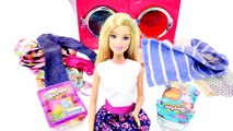 Barbie Hora de Lavar La Ropa ♦ Lavando Con Shopkins Barbie Lavadora y Secadora