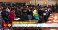 Canciller chino responde a preguntas de prensa sobre prioridades de política exterior en 2017