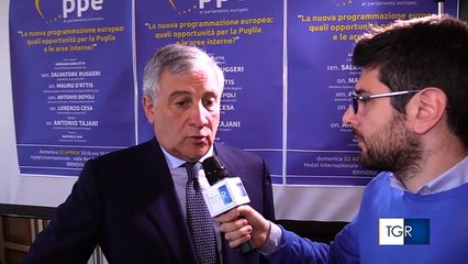 UE, Tajani in Puglia: "20 miliardi per il Sud"