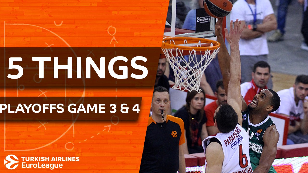 Turkish Airlines EuroLeague, Playoffs Game 3 & 4: 5 Things to Know