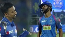 IPL 2018 MI vs RR: Krunal Pandya strikes Rahul Tripathi | वनइंडिया हिंदी