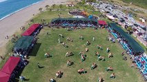 Antalya'da sahildeki güreşlerin başpehlivanı Ali Gürbüz oldu