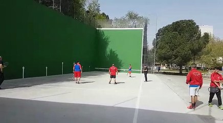 Frontenis 2ªA Orcasitas vs Rivas set 1 de la 1ª partida ultimos tantos