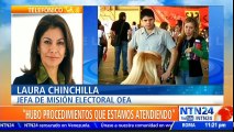 Laura Chinchilla, jefe de Misión Electoral de la OEA, entregó balance de jornada electoral en Paraguay