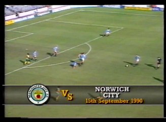 Manchester City - Norwich City 15-09-1990 Division One