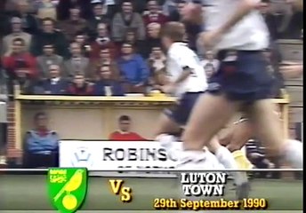 Norwich City - Luton Town 29-09-1990 Division One