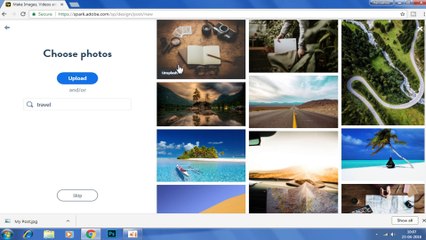 How to Create A  YouTube Video Thumbline in Adobe Spark.