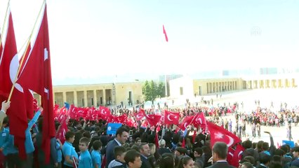Çocuklar Anıtkabir'i ziyaret etti - ANKARA