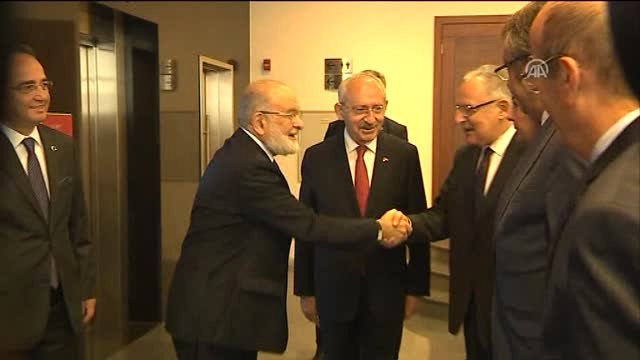 Saadet Partisi Genel Başkanı Karamollaoğlu, CHP Genel Başkanı Kemal Kılıçdaroğlu'nu Ziyaret Etti (2)