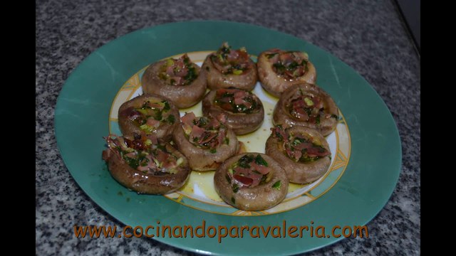 Receta de champiñones rellenos de jamón paso a paso # Cocina rápida y fácil