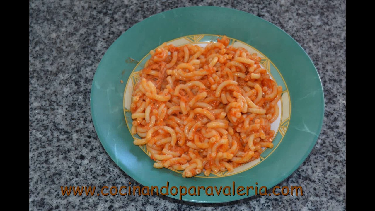 Receta de fideos de fideuá con tomate y atún paso a paso # Cocina rápida y fácil
