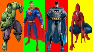 Play and play and laugh and learn for children - with Superman - Spiderman - Batman - the green man