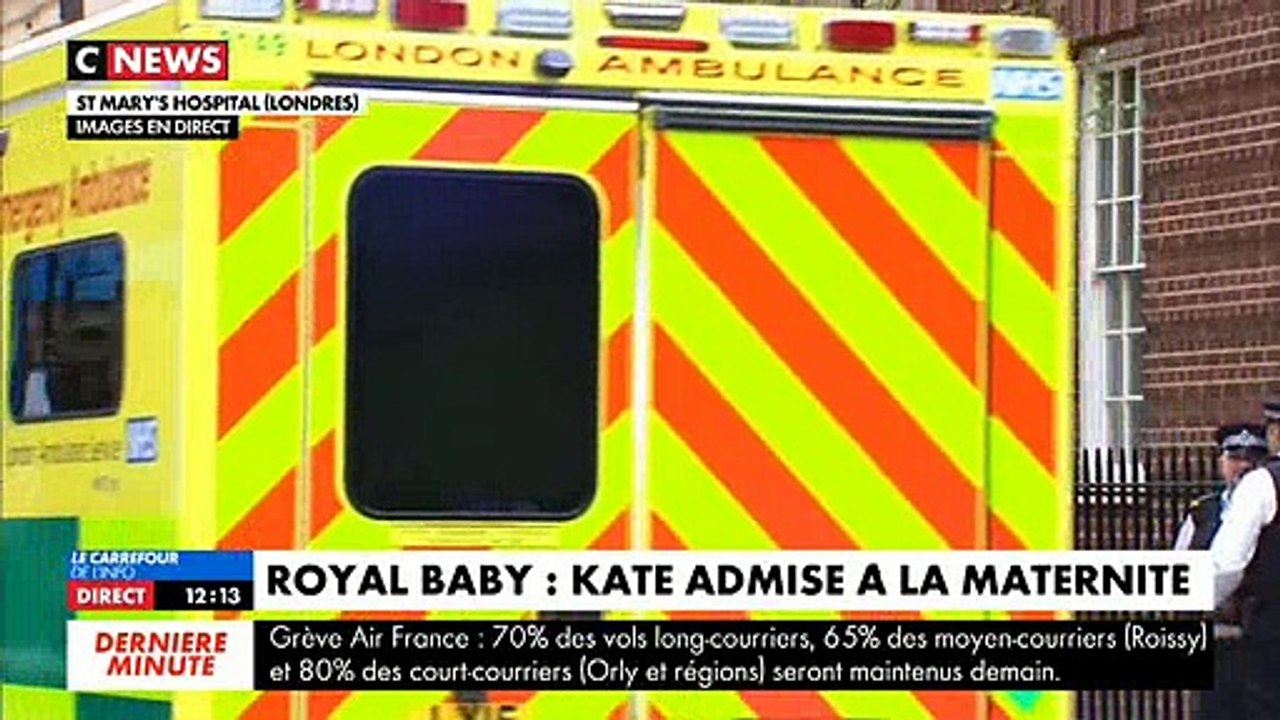 Bébé royal: L'épouse du prince William, Kate Middleton, enceinte de son 3ème enfant, a été admise à la maternité
