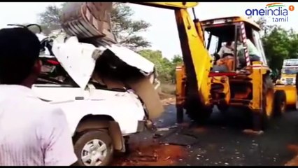 பேருந்து வேன் மோதல் ! இருவர் பலி- வீடியோ