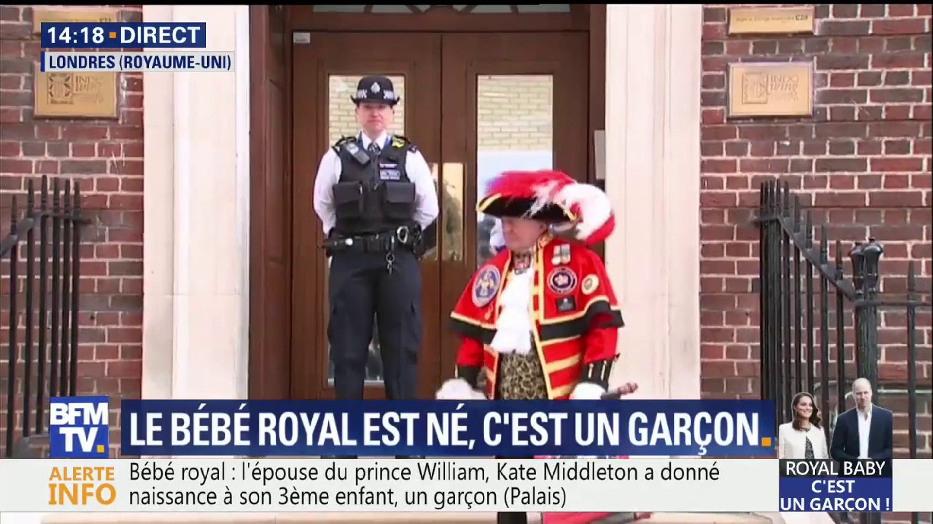 Le Crieur Annonce La Naissance Du Troisieme Bebe Royal A Londres Video Dailymotion
