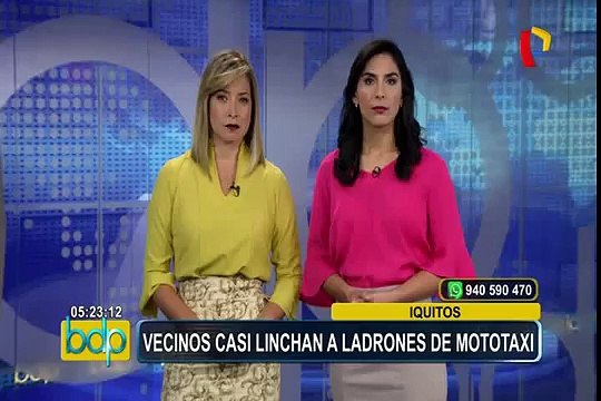 Iquitos: vecinos capturan y golpean a tres ladrones de mototaxi