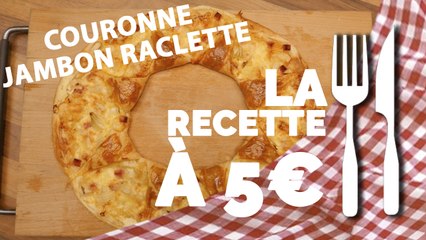 RECETTE À 5€ : Couronne feuilletée au jambon et raclette