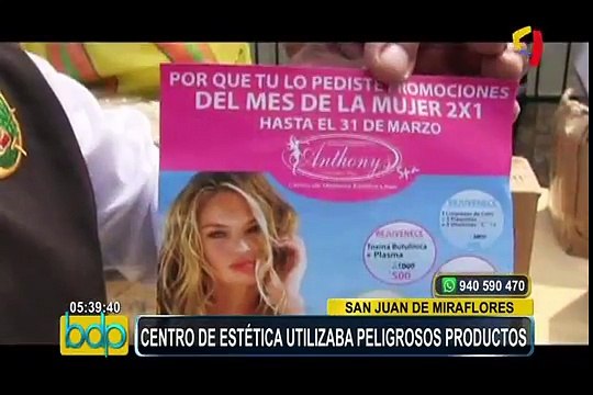 San Juan de Miraflores: intervienen centro de estética y hallan productos de dudosa procedencia