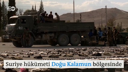 Suriye hükümeti muhaliflerin silahlarını sergiledi