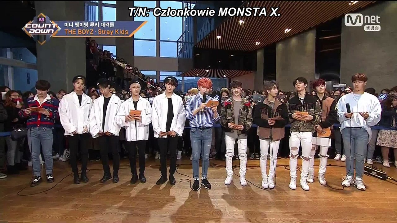 [NAPISY PL] [05.04.2018] Live FanMeeting podczas M! Countdown: Stray Kids & The Boyz