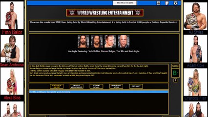 TEW-2016 WWE Monday Night RAW (Week-7) || "And They come Face-to-Face"